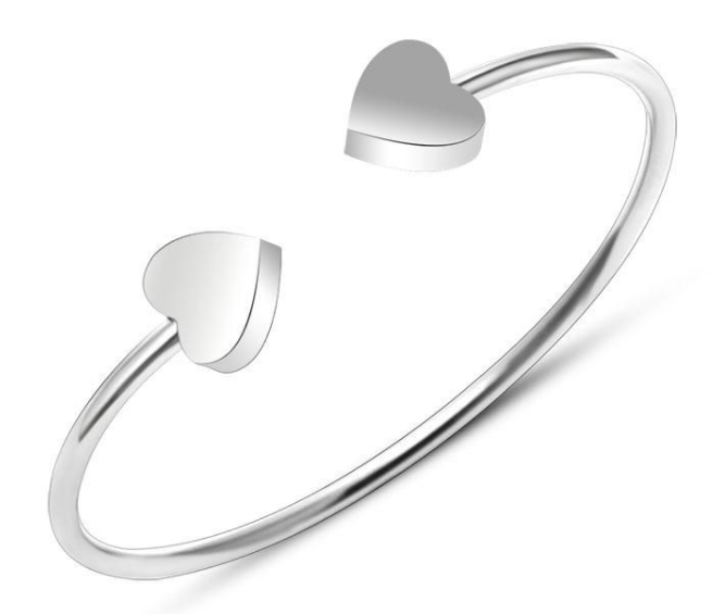 Titanium Heart Bangle