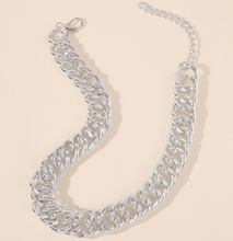 Silver Retro Chain Necklace