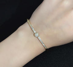 Elegant Diamond Gold Bangle