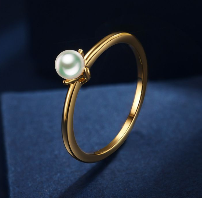 Gold Pearl Ring