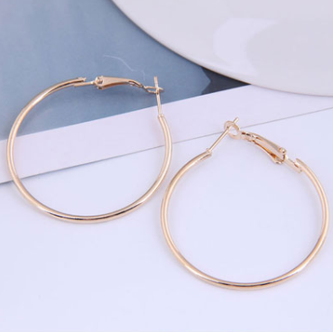 Glossy Gold Hoop Earrings