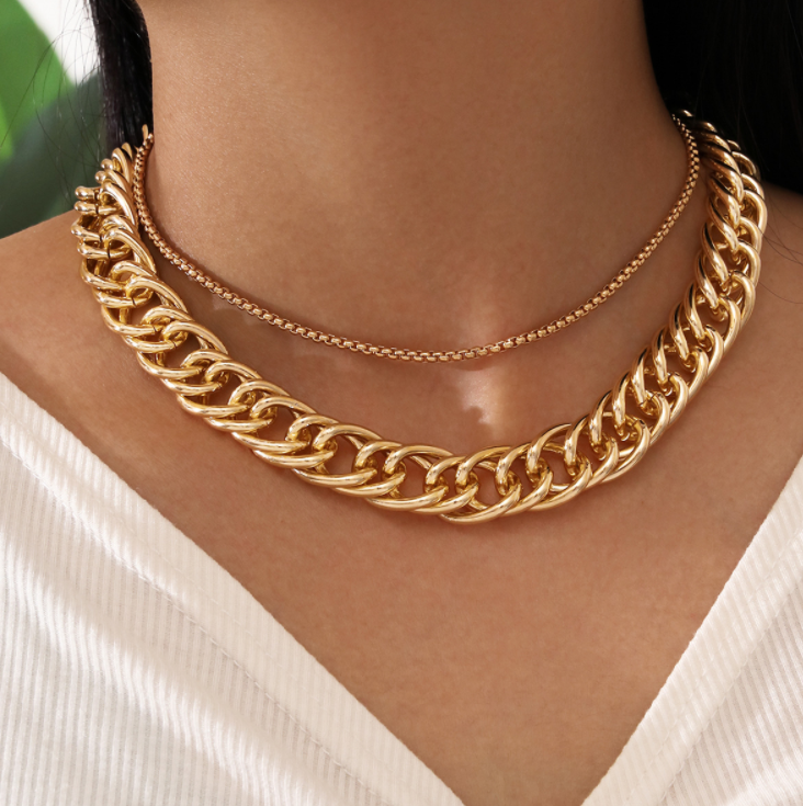 Modish Double Layered Chain Necklace