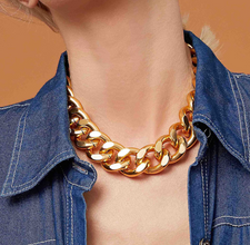 Thick Retro Gold Chain Necklace