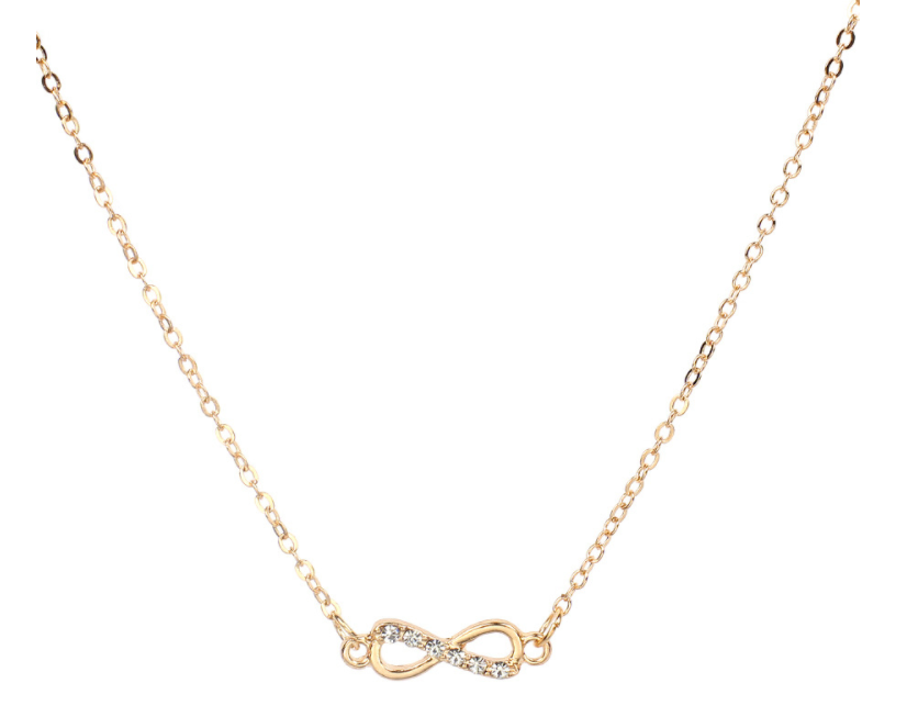 Gold Diamond Infinity Necklace