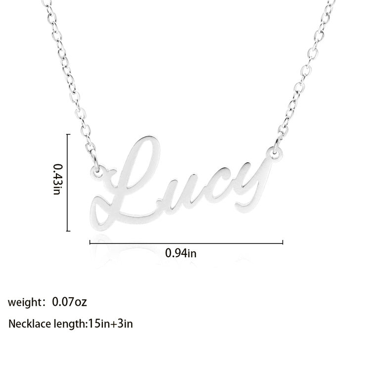 Name 'Lucy' Gold/Sliver Necklace