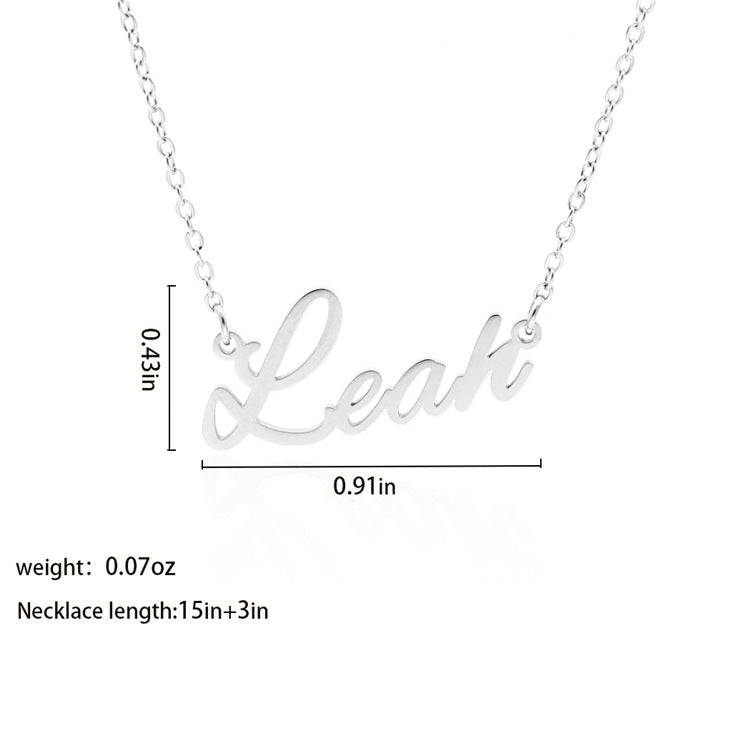 Name 'Leah' Gold/Sliver Necklace