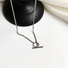 Round Ring One Word Buckle Pendant Necklace