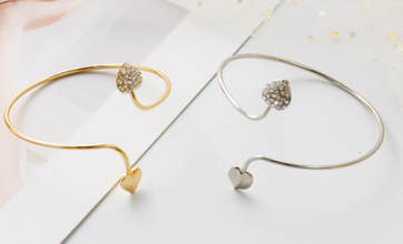 Diamond Double Peach Bangle