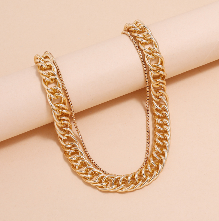 Modish Double Layered Chain Necklace