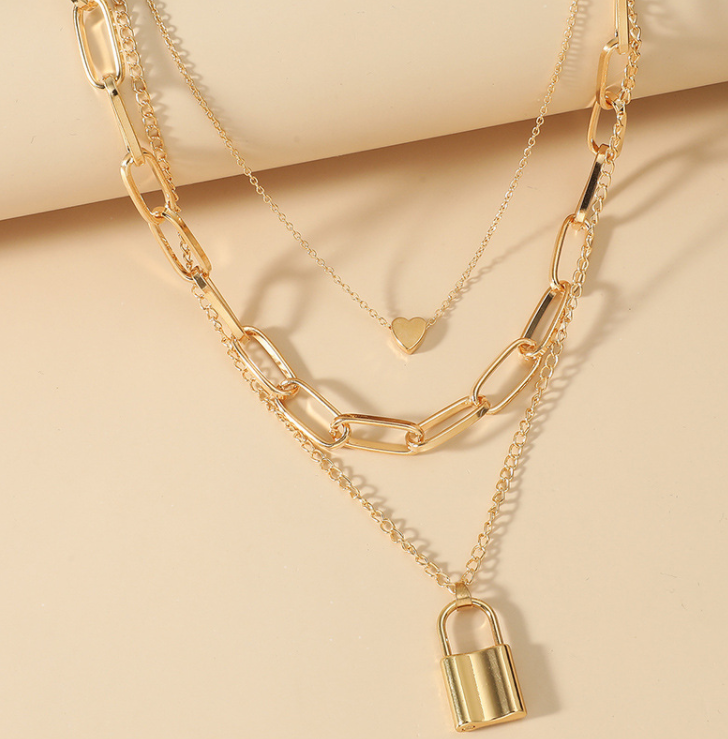 Love Lock Layered Necklaces