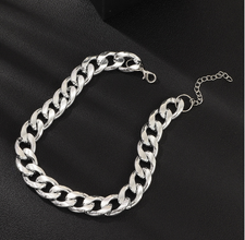 Thick Retro Silver Chain Necklace