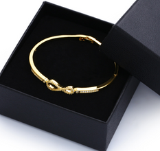 Diamond Infinity Gold Bangle