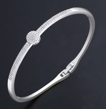 Elegant Diamond Silver Bangle
