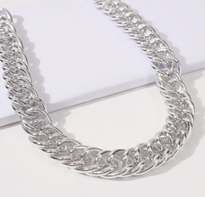 Silver Retro Chain Necklace