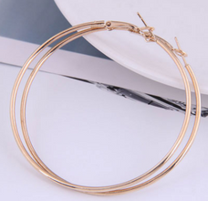 Glossy Gold Hoop Earrings
