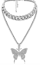 Diamond Butterfly Chain Necklace