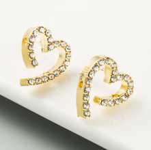 Heart Shaped Diamond Earrings