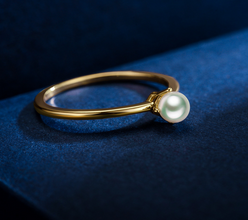 Gold Pearl Ring