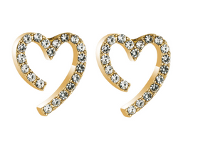 Heart Shaped Diamond Earrings