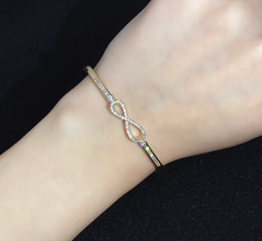 Diamond Infinity Gold Bangle