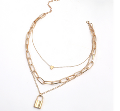 Love Lock Layered Necklaces