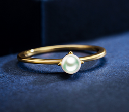 Gold Pearl Ring