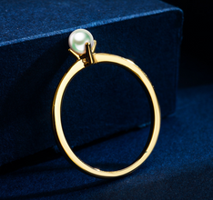 Gold Pearl Ring