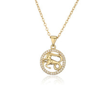 Astrological Diamond Zodiac Pendant Necklace