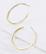 Gold Diamond Hoop Earrings