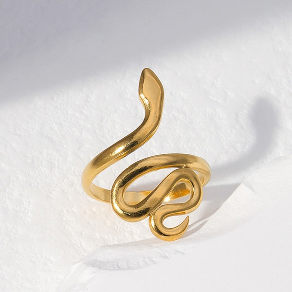 Stainless Steel Snake Open Ring