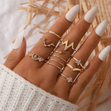 Geometric Alloy Rings - Electrocardiogram Set