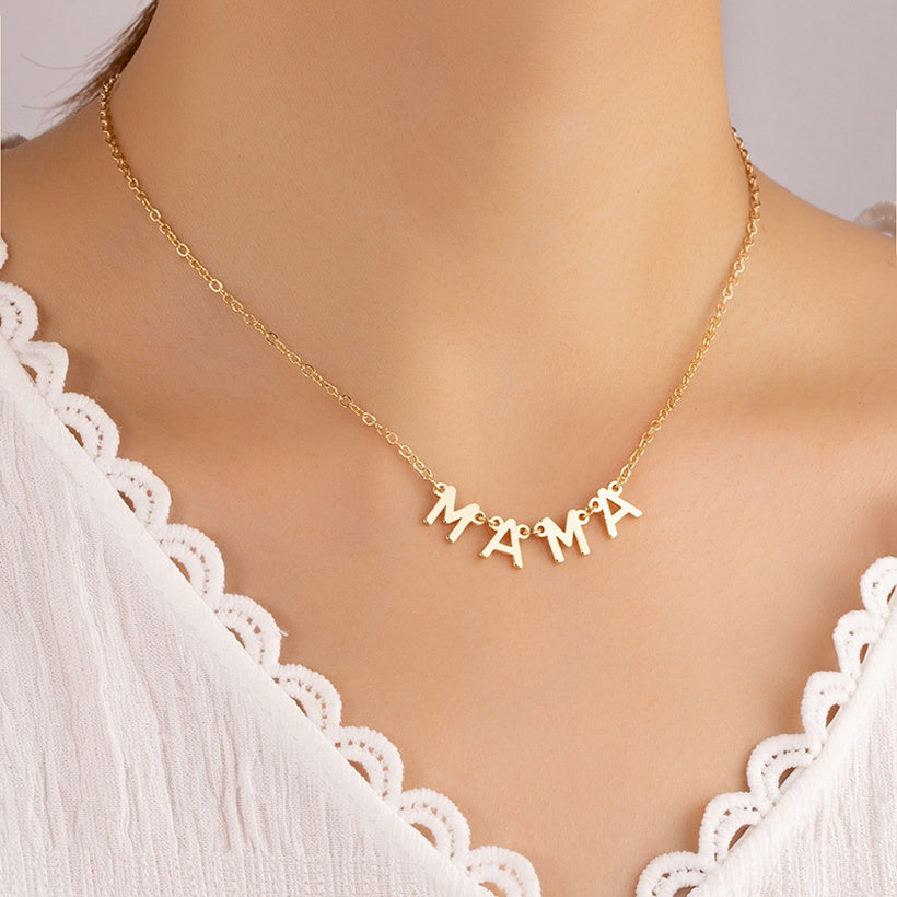 MAMA Sweater Alloy Necklace