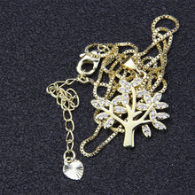 Zircon Tree Pendant Copper Necklace