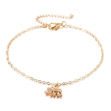 Elephant Pendant Anklet - Gold
