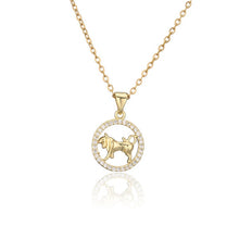 Astrological Diamond Zodiac Pendant Necklace