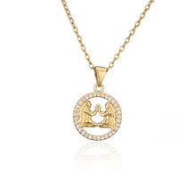 Astrological Diamond Zodiac Pendant Necklace