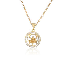 Astrological Diamond Zodiac Pendant Necklace