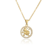 Astrological Diamond Zodiac Pendant Necklace
