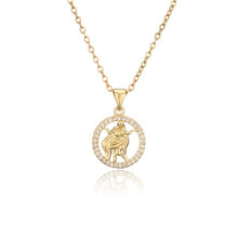 Astrological Diamond Zodiac Pendant Necklace