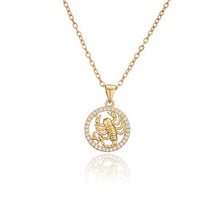 Astrological Diamond Zodiac Pendant Necklace