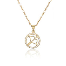Astrological Diamond Zodiac Pendant Necklace