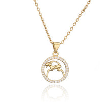 Astrological Diamond Zodiac Pendant Necklace