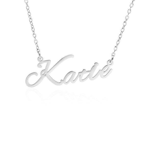 Name 'Katie' Gold/Sliver Necklace