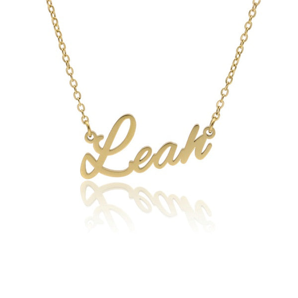 Name 'Leah' Gold/Sliver Necklace