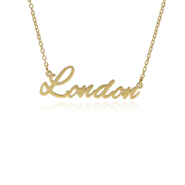 Name 'London' Gold/Sliver Necklace