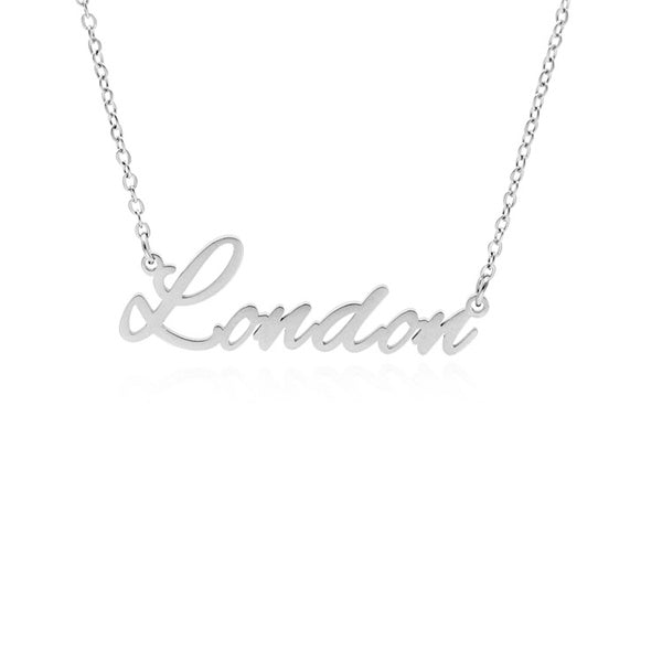 Name 'London' Gold/Sliver Necklace