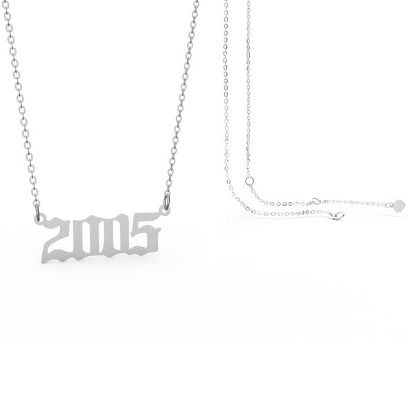 Birth Year Necklaces - Silver