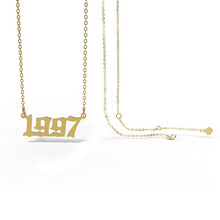 Birth Year Necklaces - Gold