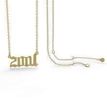 Birth Year Necklaces - Gold