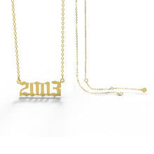 Birth Year Necklaces - Gold